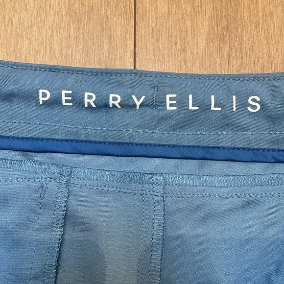 PERRY ELLIS men’s Slim Fit Tech Joggers blue pockets and elasticized cuffs sz S - Picture 8 of 13